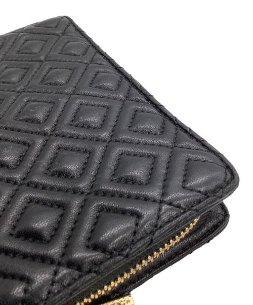 TORY BURCH（トリーバーチ）TORY BURCH (トリーバーチ) ラウンドファスナー財布 ブラックの古着・服飾アイテム