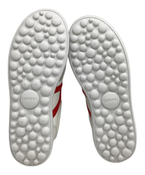 CAMPER（カンペール）CAMPER (カンペール) スニーカー PELOTAS アイボリー×レッド サイズ:36の古着・服飾アイテム
