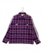 adidas×KORNアディダス×コーン）の古着「オーバーサイズシャツ」｜パープル
