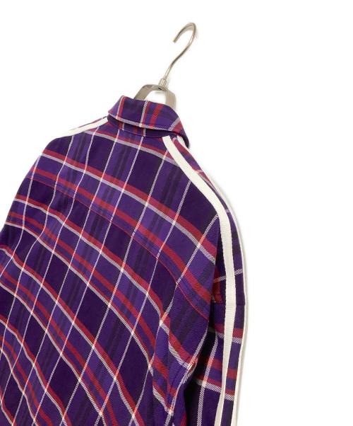 adidas（アディダス）adidas (アディダス) KORN (コーン) オーバーサイズシャツ パープル サイズ:Lの古着・服飾アイテム