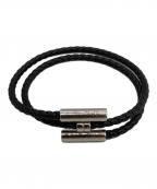 HERMESエルメス）の古着「レザーブレスレット」｜ブラック