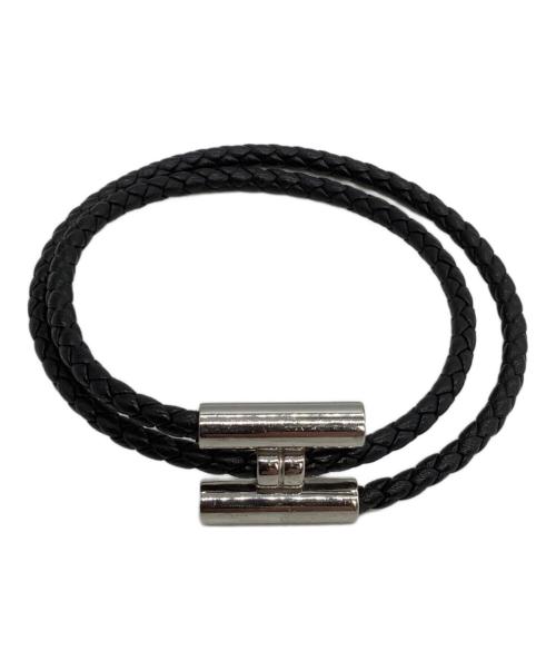 HERMES（エルメス）HERMES (エルメス) レザーブレスレット ブラックの古着・服飾アイテム