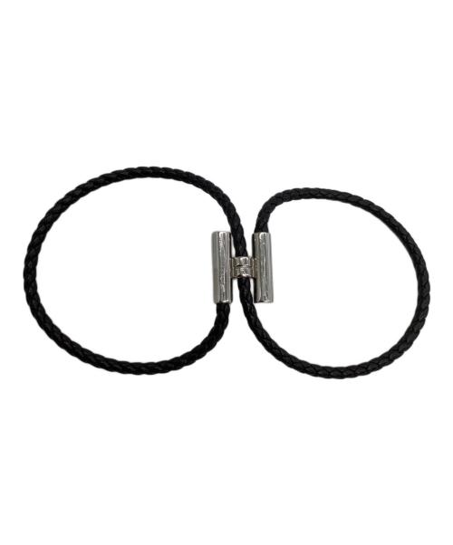 HERMES（エルメス）HERMES (エルメス) レザーブレスレット ブラックの古着・服飾アイテム