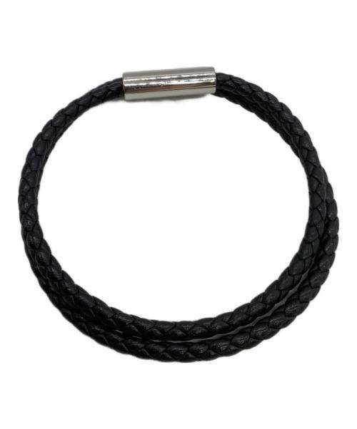 HERMES（エルメス）HERMES (エルメス) レザーブレスレット ブラックの古着・服飾アイテム