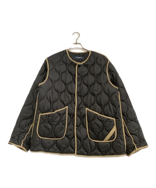 PHINGERIN（フィンガリン）PHINGERIN (フィンガリン) BEAUTY&YOUTH (ビューティーアンドユース) キルティングジャケット ブラック×ベージュ サイズ:Mの古着・服飾アイテム