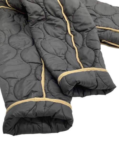 PHINGERIN（フィンガリン）PHINGERIN (フィンガリン) BEAUTY&YOUTH (ビューティーアンドユース) キルティングジャケット ブラック×ベージュ サイズ:Mの古着・服飾アイテム