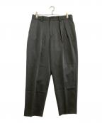 TOMORROW LANDトゥモローランド）の古着「Polyester twill 2 pleat pants」｜グレー
