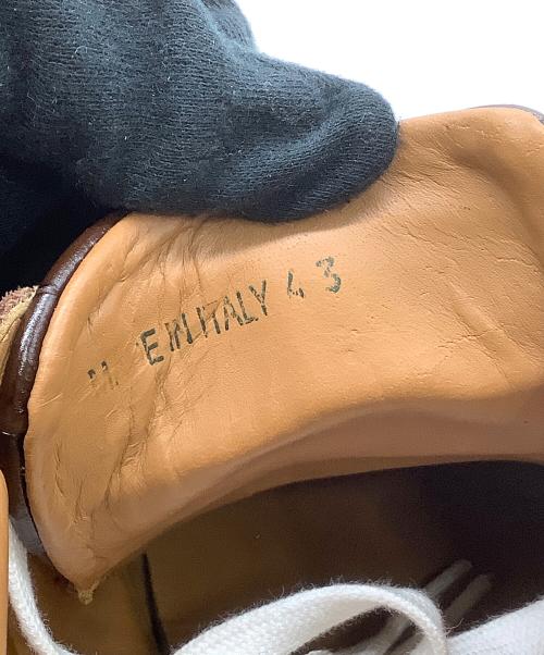 Manovie Toscane（マノヴィエ トスカーナ）Manovie Toscane (マノヴィエ トスカーナ) レザースニーカー クロコダイル ブラウン サイズ:43の古着・服飾アイテム