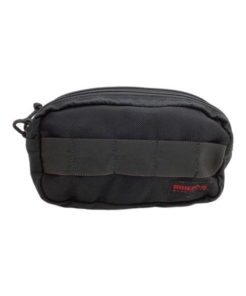 BRIEFING（ブリーフィング）BRIEFING (ブリーフィング) ダブルジップポーチ ブラックの古着・服飾アイテム