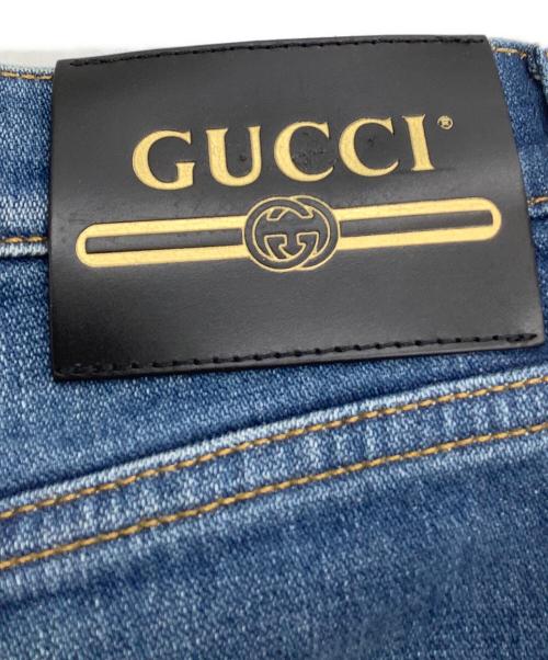 GUCCI（グッチ）GUCCI (グッチ) ウォッシュドフレアデニムパンツ ブルー サイズ:25の古着・服飾アイテム