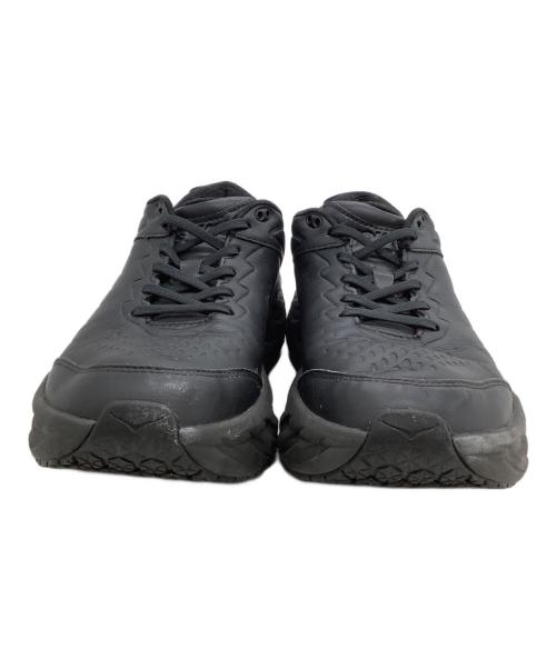 HOKAONEONE（ホカオネオネ）HOKAONEONE (ホカオネオネ) レザースニーカー ブラック サイズ:26.5の古着・服飾アイテム