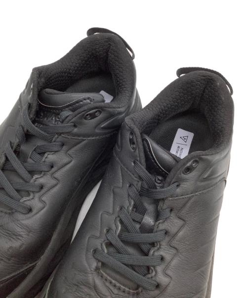 HOKAONEONE（ホカオネオネ）HOKAONEONE (ホカオネオネ) レザースニーカー ブラック サイズ:26.5の古着・服飾アイテム