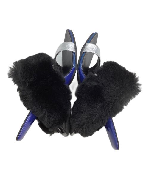 UNITED NUDE（ユナイテッドヌード）UNITED NUDE (ユナイテッドヌード) ヒールサンダル Loop Teddy ブラック×ネイビー サイズ:36の古着・服飾アイテム