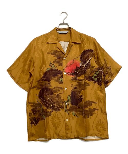 NIPOALOHA（二ポアロハ）NIPOALOHA (二ポアロハ) アロハシャツ SUPER BEAVER 渋谷龍太 龍図 ブラウン サイズ:3の古着・服飾アイテム