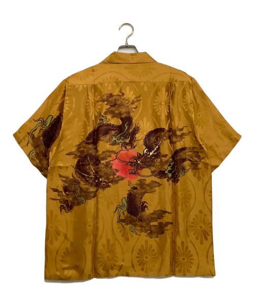 NIPOALOHA（二ポアロハ）NIPOALOHA (二ポアロハ) アロハシャツ SUPER BEAVER 渋谷龍太 龍図 ブラウン サイズ:3の古着・服飾アイテム