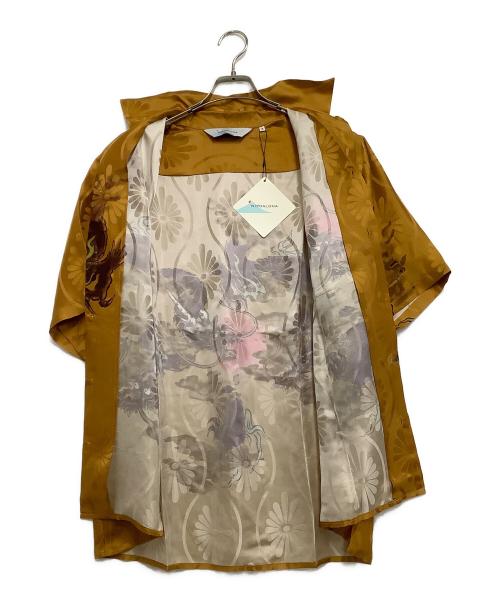 NIPOALOHA（二ポアロハ）NIPOALOHA (二ポアロハ) アロハシャツ SUPER BEAVER 渋谷龍太 龍図 ブラウン サイズ:3の古着・服飾アイテム