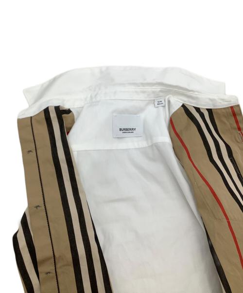 BURBERRY（バーバリー）BURBERRY (バーバリー) アイコンストライプシャツ ブラウン×ホワイト サイズ:12M/80cmの古着・服飾アイテム