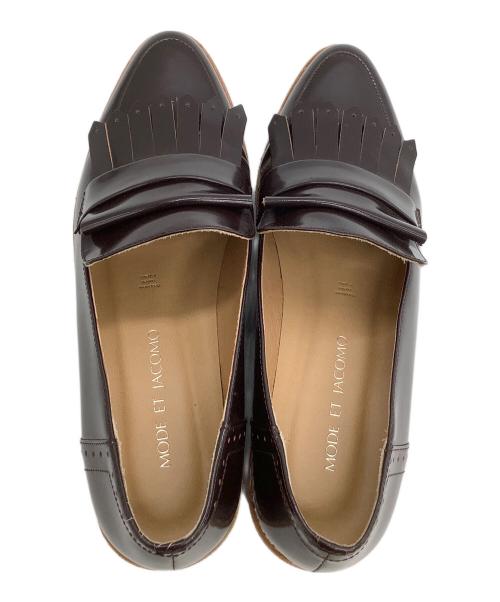 MODE ET JACOMO（モード・エ・ジャコモ）MODE ET JACOMO (モード・エ・ジャコモ) フリンジローファー ブラウン サイズ:23の古着・服飾アイテム