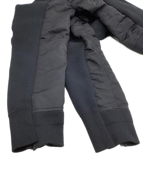 sacai（サカイ）sacai (サカイ) ジップパーカー　Sponge Sweat × Nylon Twill Hoodie ブラック サイズ:３の古着・服飾アイテム