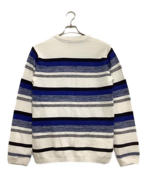 BLACK LABEL CRESTBRIDGE（ブラックレーベル クレストブリッジ）BLACK LABEL CRESTBRIDGE (ブラックレーベル クレストブリッジ) レイヤードニット ホワイト×ブルー サイズ:M 未使用品の古着・服飾アイテム