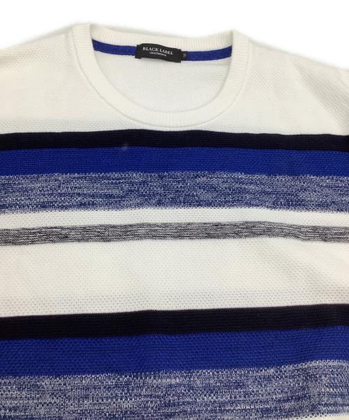 BLACK LABEL CRESTBRIDGE（ブラックレーベル クレストブリッジ）BLACK LABEL CRESTBRIDGE (ブラックレーベル クレストブリッジ) レイヤードニット ホワイト×ブルー サイズ:M 未使用品の古着・服飾アイテム