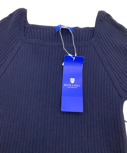 BLUE LABEL CRESTBRIDGE（ブルーレーベルクレストブリッジ）BLUE LABEL CRESTBRIDGE (ブルーレーベルクレストブリッジ) ドッキングワンピース ネイビー×ホワイト サイズ:38 未使用品の古着・服飾アイテム