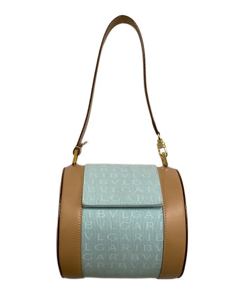 BVLGARI（ブルガリ）BVLGARI (ブルガリ) ワンショルダーバッグ B zero 1 bag detachable スカイブルー×ブラウンの古着・服飾アイテム