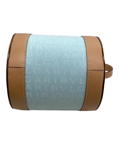 BVLGARI（ブルガリ）BVLGARI (ブルガリ) ワンショルダーバッグ B zero 1 bag detachable スカイブルー×ブラウンの古着・服飾アイテム