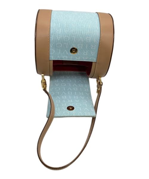 BVLGARI（ブルガリ）BVLGARI (ブルガリ) ワンショルダーバッグ B zero 1 bag detachable スカイブルー×ブラウンの古着・服飾アイテム