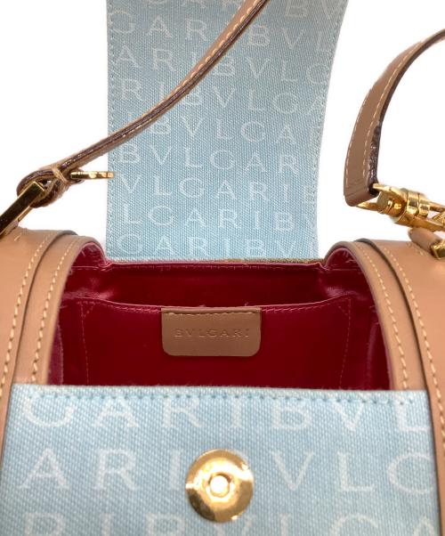 BVLGARI（ブルガリ）BVLGARI (ブルガリ) ワンショルダーバッグ B zero 1 bag detachable スカイブルー×ブラウンの古着・服飾アイテム