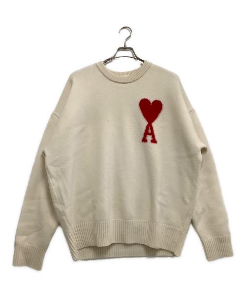 AMI Alexandre Mattiussi（アミアレクサンドルマテュッシ）AMI Alexandre Mattiussi (アミアレクサンドルマテュッシ) ウールニット アイボリー サイズ:不明の古着・服飾アイテム