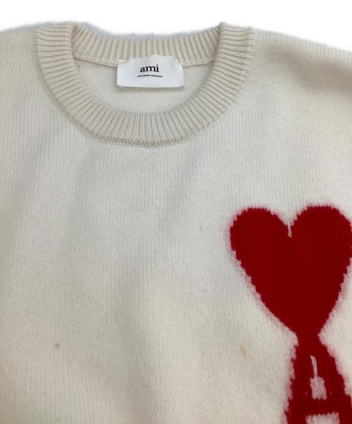 AMI Alexandre Mattiussi（アミアレクサンドルマテュッシ）AMI Alexandre Mattiussi (アミアレクサンドルマテュッシ) ウールニット アイボリー サイズ:不明の古着・服飾アイテム