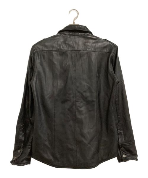 BURBERRY BLACK LABEL（バーバリーブラックレーベル）BURBERRY BLACK LABEL (バーバリーブラックレーベル) ラムレザージャケット ブラック サイズ:Mの古着・服飾アイテム