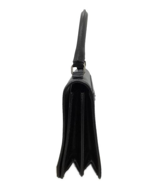 Jean Paul GAULTIER（ジャンポールゴルチェ）Jean Paul GAULTIER (ジャンポールゴルチェ) メタルプレートハンドバッグ ブラック×シルバーの古着・服飾アイテム