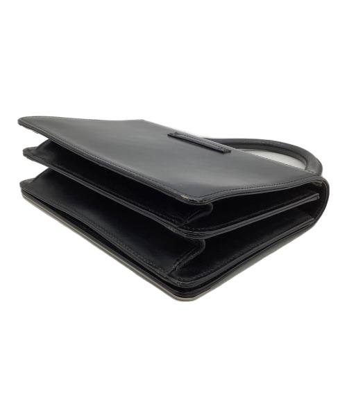 Jean Paul GAULTIER（ジャンポールゴルチェ）Jean Paul GAULTIER (ジャンポールゴルチェ) メタルプレートハンドバッグ ブラック×シルバーの古着・服飾アイテム