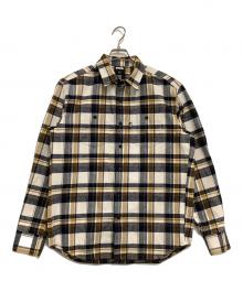 FTC（エフティーシー）の古着「チェックシャツ　HEAVY PLAID NEL SHIRT」｜ネイビー×イエロー