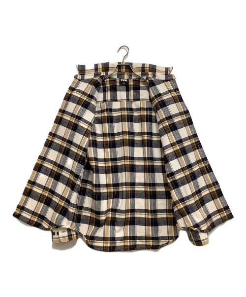 FTC（エフティーシー）FTC (エフティーシー) チェックシャツ　HEAVY PLAID NEL SHIRT ネイビー×イエロー サイズ:Mの古着・服飾アイテム