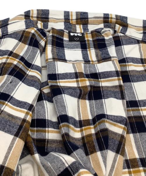 FTC（エフティーシー）FTC (エフティーシー) チェックシャツ　HEAVY PLAID NEL SHIRT ネイビー×イエロー サイズ:Mの古着・服飾アイテム