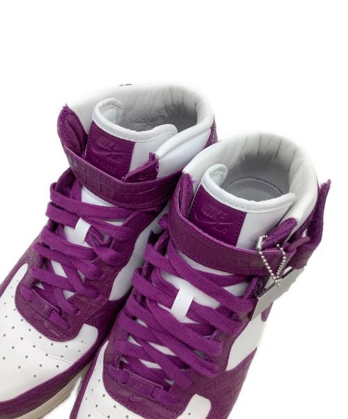NIKE（ナイキ）NIKE (ナイキ) ミッドカットスニーカー AIR FORCE 1 07 MID L ホワイト×パープル サイズ:28の古着・服飾アイテム