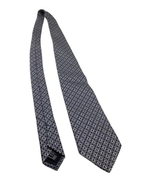 GUCCI（グッチ）GUCCI (グッチ) ネクタイ 総柄 ネイビー×ホワイト サイズ:不明の古着・服飾アイテム
