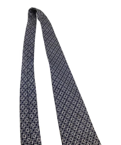 GUCCI（グッチ）GUCCI (グッチ) ネクタイ 総柄 ネイビー×ホワイト サイズ:不明の古着・服飾アイテム