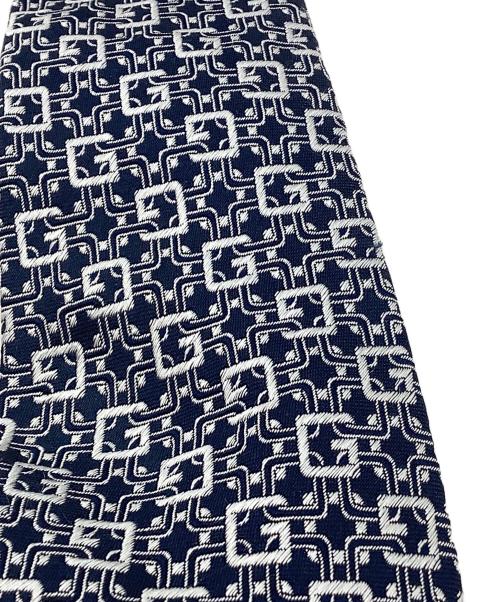 GUCCI（グッチ）GUCCI (グッチ) ネクタイ 総柄 ネイビー×ホワイト サイズ:不明の古着・服飾アイテム
