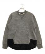 COMME des GARCONSコムデギャルソン）の古着「切替スウェット」｜グレー×ブラック
