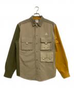 NIKE ACGナイキエーシージー）の古着「NIKE AS M ACG DF UV DEV TRAIL TOP KHAKI」｜ベージュ×イエロー