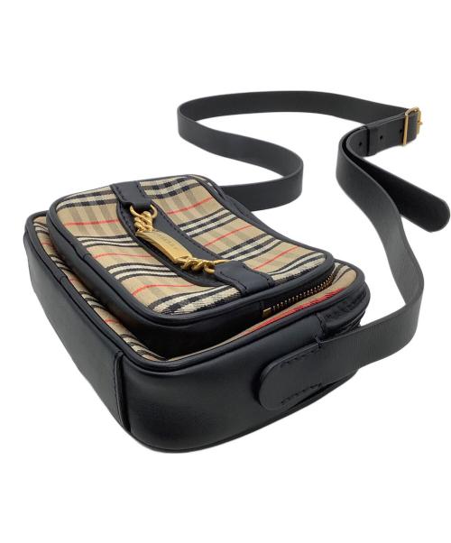 BURBERRY（バーバリー）BURBERRY (バーバリー) ショルダーバッグ ベージュ×ブラックの古着・服飾アイテム
