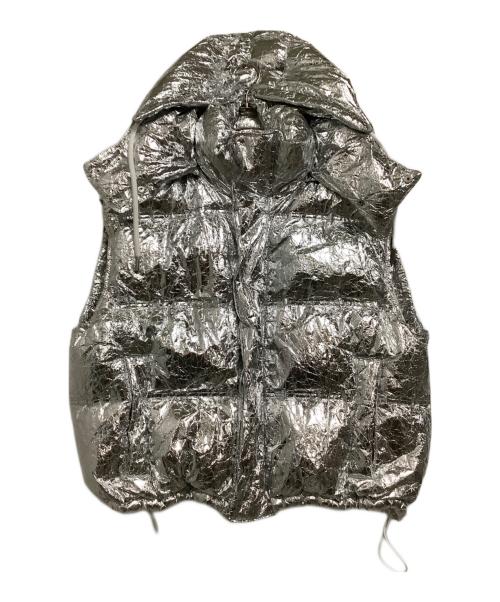 AMI Alexandre Mattiussi（アミアレクサンドルマテュッシ）AMI Alexandre Mattiussi (アミアレクサンドルマテュッシ) フーデッドベスト シワ加工 シルバー サイズ:Mの古着・服飾アイテム