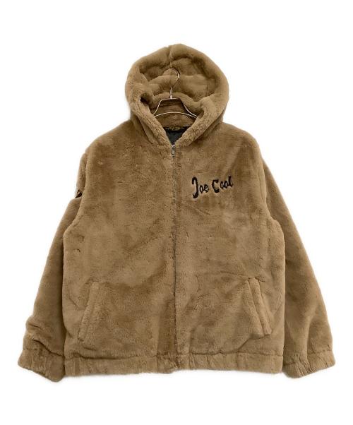 PEANUTS（ピーナッツ）PEANUTS (ピーナッツ) FLAGSTAFF (フラグスタッフ) 刺繍フェイクファーブルゾン ベージュ サイズ:XLの古着・服飾アイテム