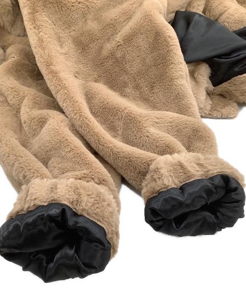 PEANUTS（ピーナッツ）PEANUTS (ピーナッツ) FLAGSTAFF (フラグスタッフ) 刺繍フェイクファーブルゾン ベージュ サイズ:XLの古着・服飾アイテム