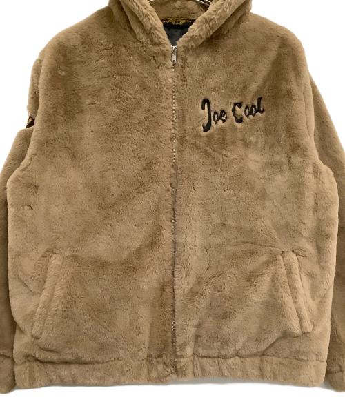 PEANUTS（ピーナッツ）PEANUTS (ピーナッツ) FLAGSTAFF (フラグスタッフ) 刺繍フェイクファーブルゾン ベージュ サイズ:XLの古着・服飾アイテム