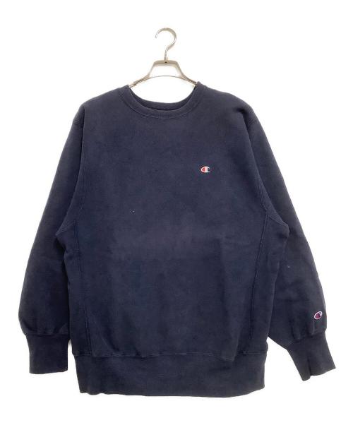 Champion REVERSE WEAVE（チャンピオン リバース ウィーブ）Champion REVERSE WEAVE (チャンピオン リバース ウィーブ) クルーネックスウェット　90s-00s  ネイビー サイズ:XLの古着・服飾アイテム